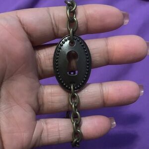 Plunder Brass Keyhole Chain Bracelet